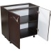 Corp inferior cu 2 usi 80 cm Zebra, Wenge/MDF Wenge Mustata, fara blat 80 x 82 x 50